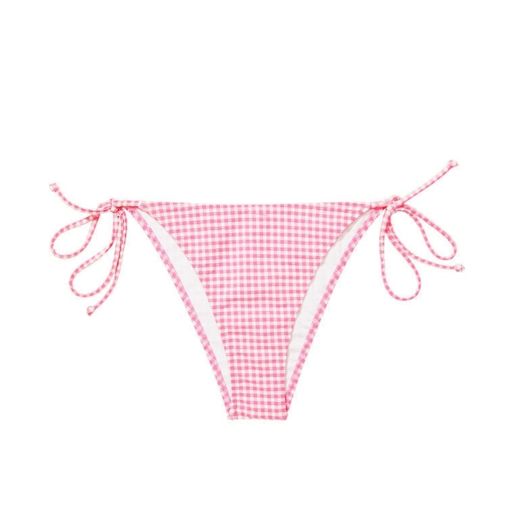 NWT Gingham Brazilian String Bikini Bottom